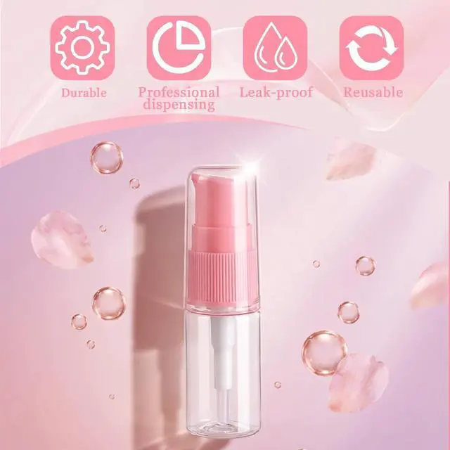 Alt view image 5 of 7 - ericotry 6 Pack Empty 10ml Plastic Pump Bottles Cream Shampoo Lotion Pump Bottle Refillable Sample Travel Bottles Toiletries Liquid Container Jar Pot Vial for Cosmetic Make-up (Transparent)