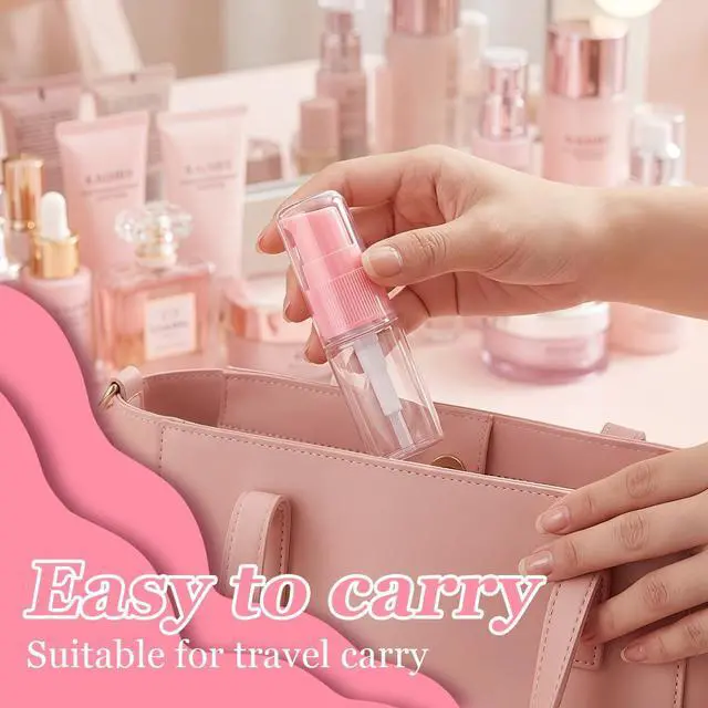 Alt view image 6 of 7 - ericotry 6 Pack Empty 10ml Plastic Pump Bottles Cream Shampoo Lotion Pump Bottle Refillable Sample Travel Bottles Toiletries Liquid Container Jar Pot Vial for Cosmetic Make-up (Transparent)