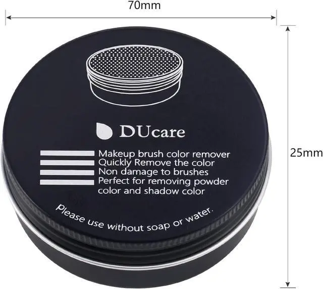Alt view image 7 of 7 - DUcare Makeup Brush Cleaner Makeup Brushes Solid Soap Cleanser with Color Removal Sponge Brush Cleaning Mat, Silicone Makeup Cleaning Cosmetic Cleaner Blenders Shampoo Removes Shadow Color