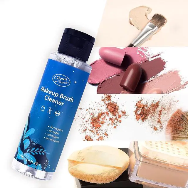 Alt view image 2 of 6 - Clean-n-Fresh Makeup Brush Cleaner Set 2 Pack with Cleaning Mat 6.8 Fl Oz | Deep Cleaning Washing Cleanser Shampoo for Brushes, Sponge and Puf, Gentle Wash