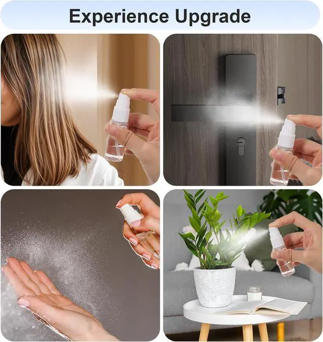 Alt view image 7 of 7 - Mini Spray Bottle Travel, 8 Pcs 0.5 oz Portable Tiny Spray Bottle Travel | Safe Sealing for Outing Camping (Clear, 15 ml)