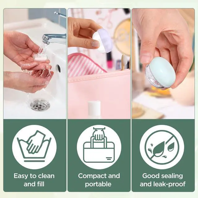 Alt view image 5 of 6 - 10 Pieces 20ml Travel Jars for Creams Leak Proof Mini Travel Containers with Lids Small Jar for Lip Balm Toiletries Cosmetic Makeup Bottles with Labels Plastic