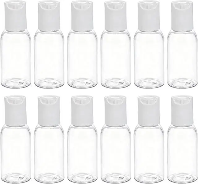 Main image of TRENDBOX 30ml / 1oz Transparent Plastic Bottle with Secure Flip Cap, Leak-Proof Travel Container for Shampoo, Lotion, Liquid Soap Refill DIY Travel Kit (12-Pack)