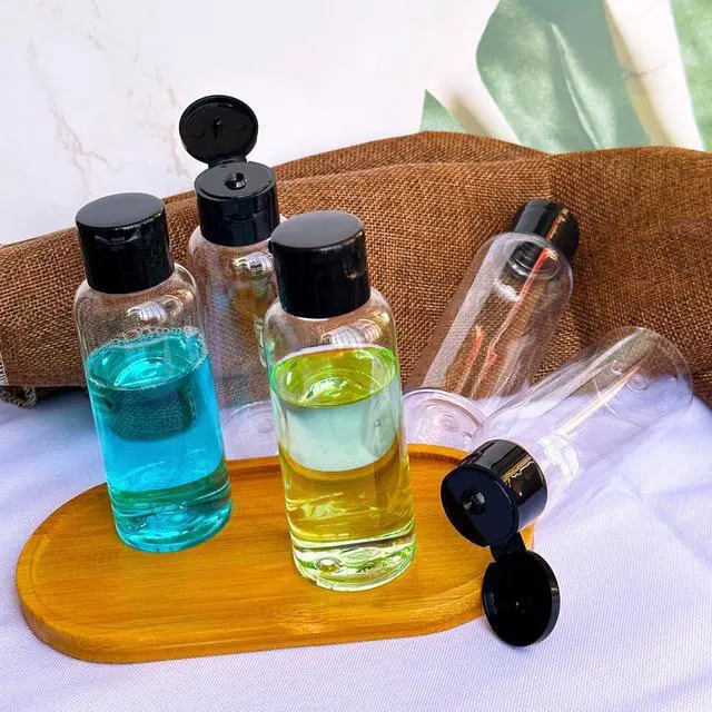 Alt view image 2 of 7 - DNSEN 5 Pack 3.4 oz Travel Size Bottles for Toiletries TSA Approved Leak Proof Empty Refillable Liquid Containers with Labels