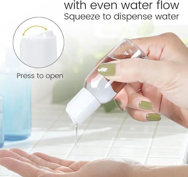 Alt view image 3 of 7 - TRENDBOX 30ml / 1oz Transparent Plastic Bottle with Secure Flip Cap, Leak-Proof Travel Container for Shampoo, Lotion, Liquid Soap Refill DIY Travel Kit (12-Pack)