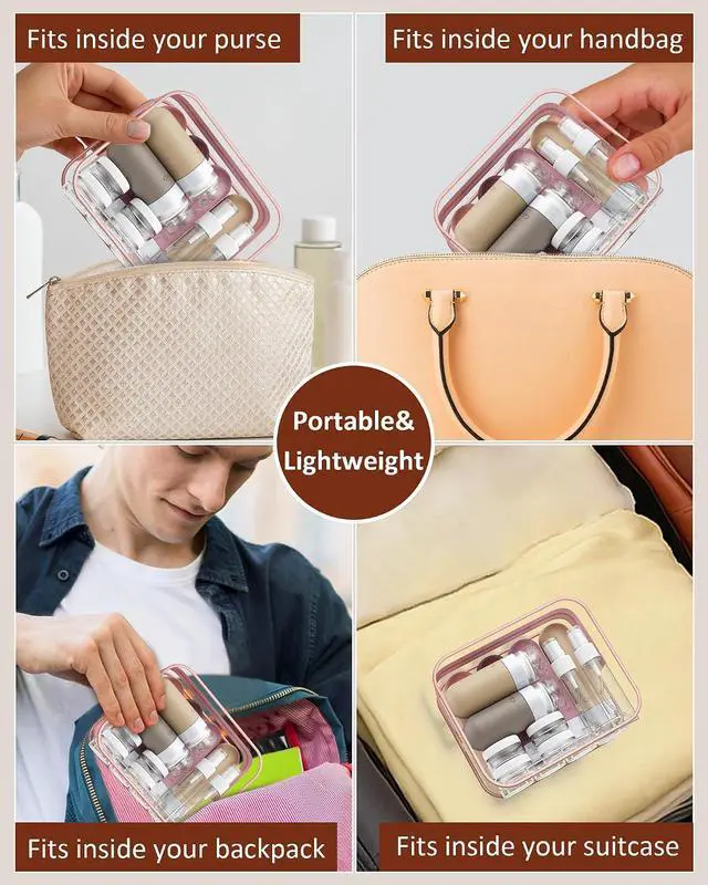 Alt view image 7 of 7 - 20 Pack Travel Bottles for Toiletries, Original Patented, TSA Approved Travel Size Containers, Leak Proof Silicone Shampoo and Conditioner Bottles Women & Men, Airplane Cruise Essentials, Black