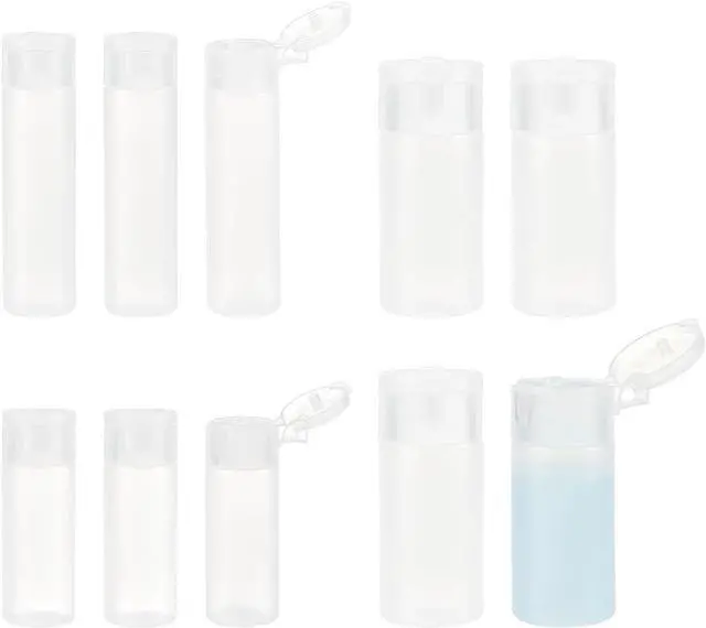 Main image of BENECREAT 10Pcs 12ml/18ml/30ml Travel Bottles Plastic Toiletry Bottles Flip Cap Squeeze Sample Bottle Containers for Makeup Lotion Emulsion Foundation Shampoo Packing