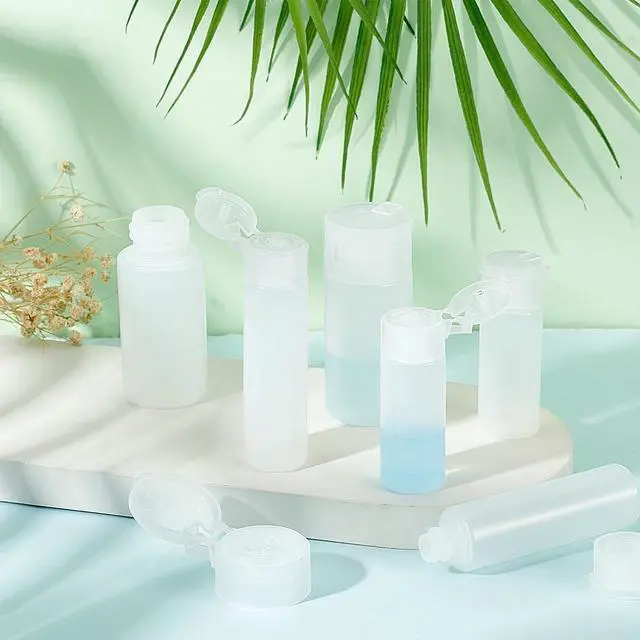 Alt view image 5 of 6 - BENECREAT 10Pcs 12ml/18ml/30ml Travel Bottles Plastic Toiletry Bottles Flip Cap Squeeze Sample Bottle Containers for Makeup Lotion Emulsion Foundation Shampoo Packing