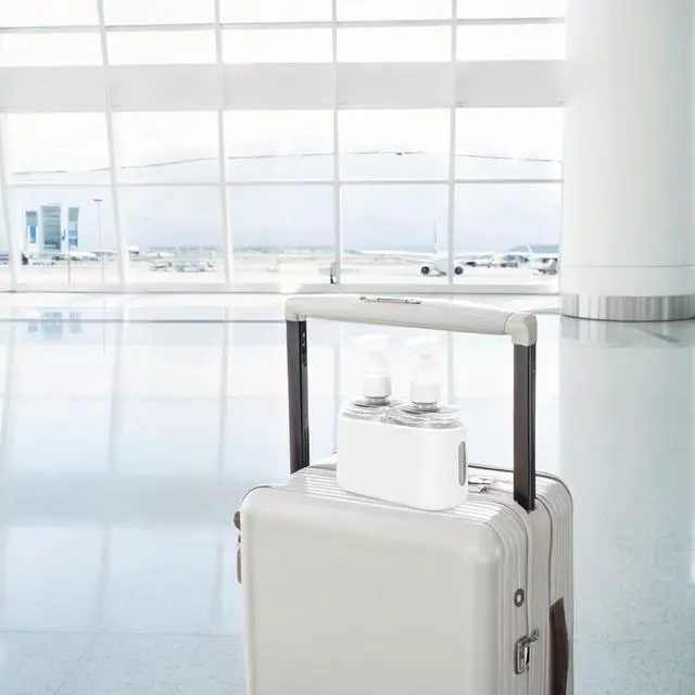 Alt view image 6 of 7 - Skycase Travel Bottles - Leak Proof Refillable TSA Approved Travel Size Toiletries, 2 in 1 Liquid Bottles Containers with Labels and Funnel Airplane Accessories Kits for Lotion Liquid (Grey)
