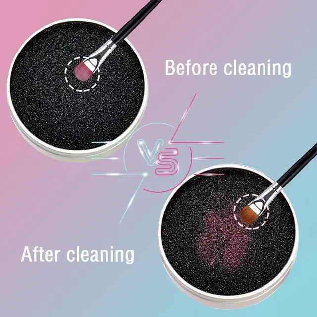 Alt view image 2 of 6 - 2 Pack Dry Makeup Brush Cleaner Sponge, Instantly Remove Eyeshadow Color from Brushes - No Water Needed, Quick Switch Color Tool for Daily Makeup