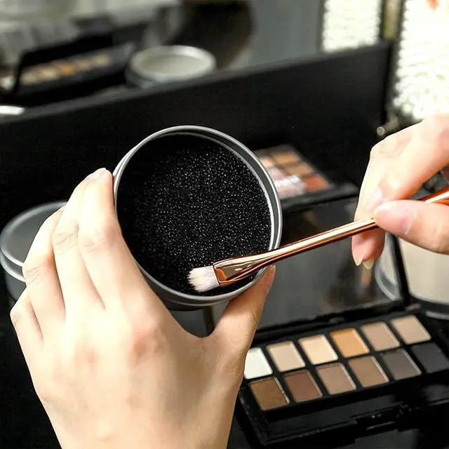 Alt view image 6 of 6 - 2 Pack Dry Makeup Brush Cleaner Sponge, Instantly Remove Eyeshadow Color from Brushes - No Water Needed, Quick Switch Color Tool for Daily Makeup