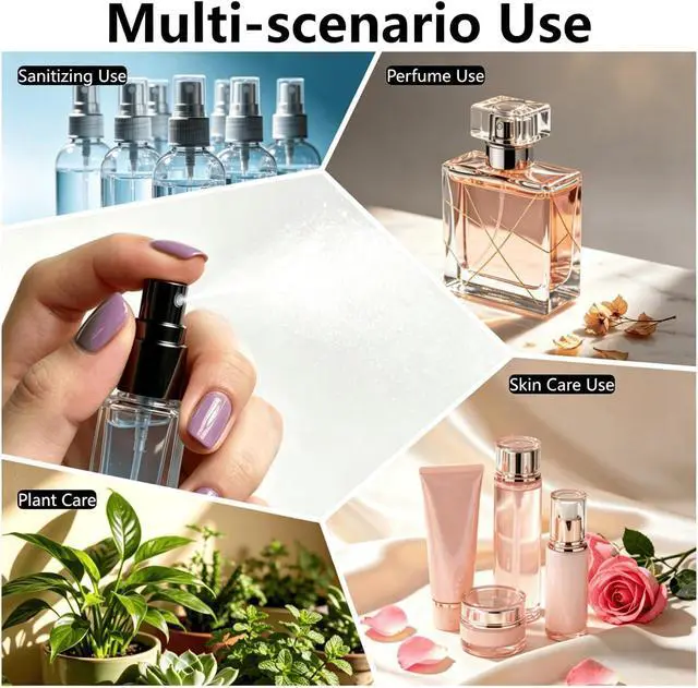 Alt view image 7 of 7 - Perfume Travel Refillable, 6 Pcs 10 ml Glass Atomizers (Black) | Leak-resistant fine mist spray, mini perfume bottle set with filling tools, portable for travel, gym, office and daily use