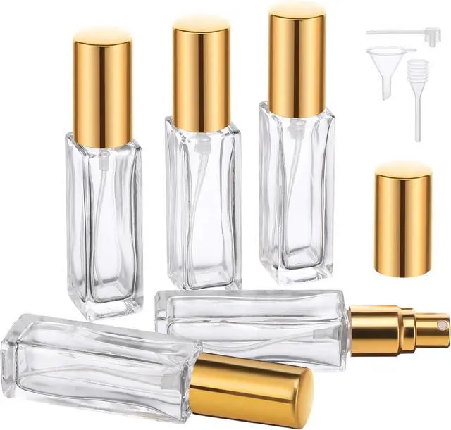 Main image of Segbeauty Perfume Travel Refillable, 5pcs 0.34 oz Portable Perfume Bottle, Empty Glass Sprayer Perfume Replacement Bottles for Travel Scent Toiletries Pump Bottle