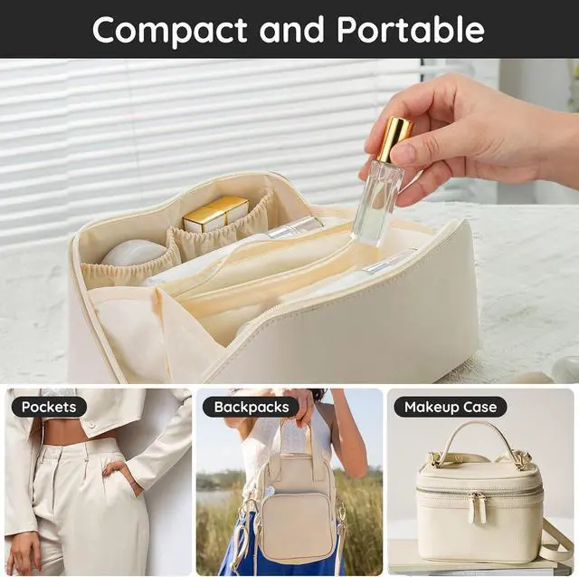 Alt view image 6 of 7 - Segbeauty Perfume Travel Refillable, 5pcs 0.34 oz Portable Perfume Bottle, Empty Glass Sprayer Perfume Replacement Bottles for Travel Scent Toiletries Pump Bottle