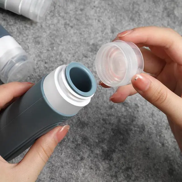Alt view image 2 of 7 - Travel Bottles for Toiletries, 5 Pack TSA Approved Travel Size Containers, 3oz Leak Proof Refillable Travel Accessories for Shampoo Conditioner, BPA Free Travel Bottles with Toiletry Bag