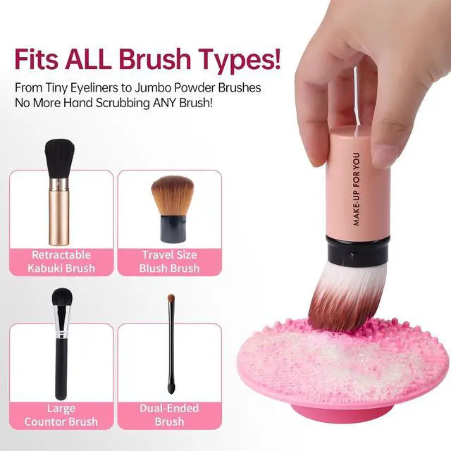 Alt view image 4 of 7 - Norate Makeup Brush Cleaner, Make Up Brush Cleaner Solution + Makeup Brush Cleaner Mat, Brush Cleaner Pad for Deep Clean Brush Shampoo, Gentle Formula Cruelty Free, 2 Piece Set