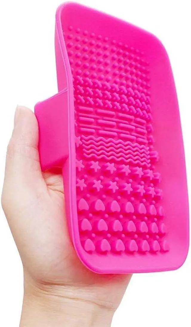 Alt view image 3 of 6 - KINGZHUO Makeup Brush Cleaner Pad Cosmetic Brush Cleaning Mat Portable Washing Tool Scrubber Brush Cleansing Pad Makeup Cleaning Mat
