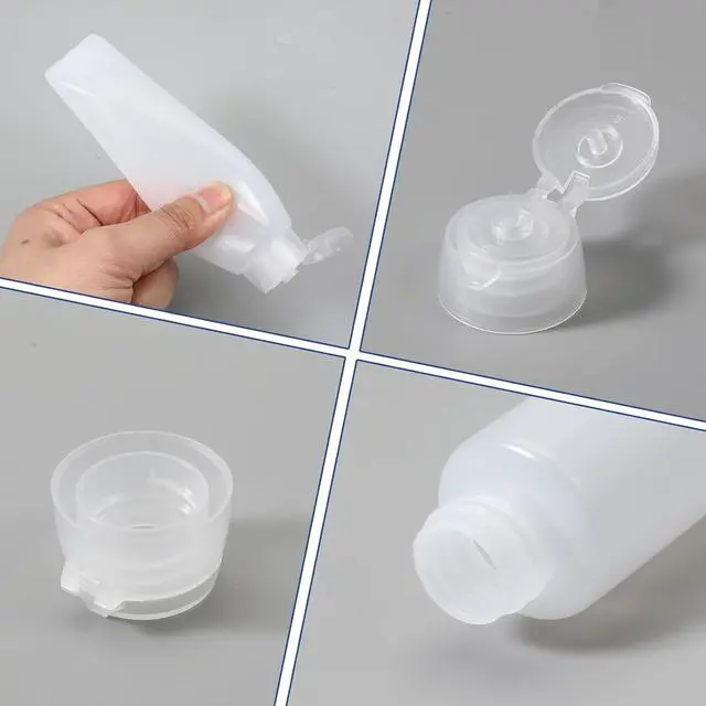 Alt view image 6 of 7 - Travel Squeeze Bottle, 6 Pcs 1.7 oz Travel Bottles Empty Refillable Toothpaste Tubes Leak Proof Empty Squeeze Tubes Toothpaste Container for Toiletries BPA Free Refillable Tube PE Travel-Size Bottles