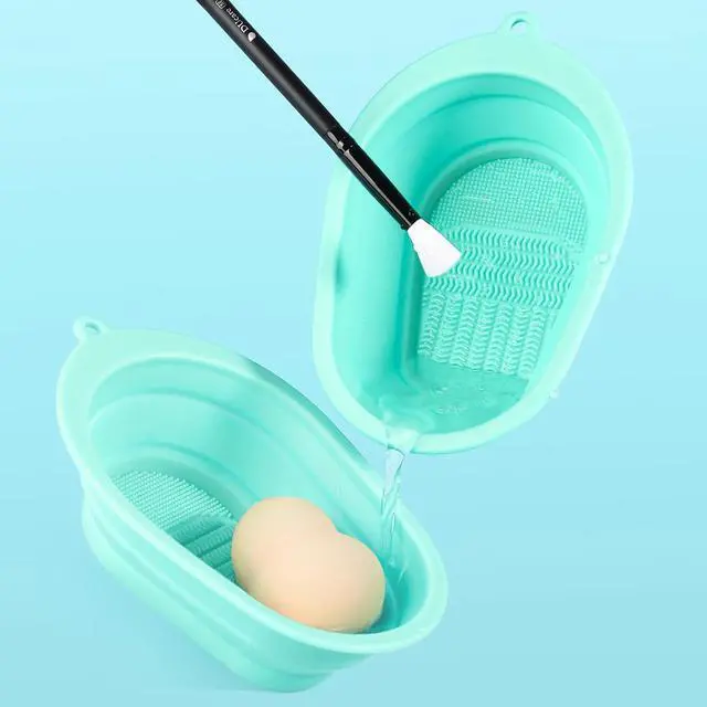 Alt view image 7 of 7 - DUcare Makeup Brush Cleaner Shampoo Soap Solid Brush Cleaning Mat Removes Cosmetic Color Brush Cleaner Pad for Cleaning Makeup Sponges Brushes