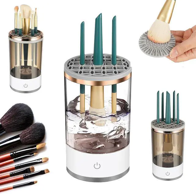 Alt view image 2 of 7 - Automatic Makeup Painting Brush Cleaner, 4-IN-1 Multifunctional Tool, Deeper Clean, Air Drying, Dust-proof, for All Size Brushes, Versatile Design