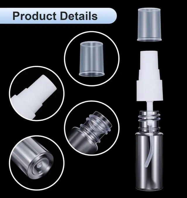 Alt view image 2 of 7 - Mini Spray Bottle Travel, 8 Pcs 0.5 oz Portable Tiny Spray Bottle Travel | Safe Sealing for Outing Camping (Clear, 15 ml)