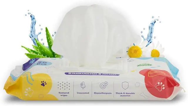 Main image of PETSWORLD 3-in-1 Pet Wipes | Hypoallergenic, Unscented & Biodegradable Grooming Wipes for Body, Paws & Butt | Thick, Durable, Daily Use Pet Cleaning Wipes (50 Count)