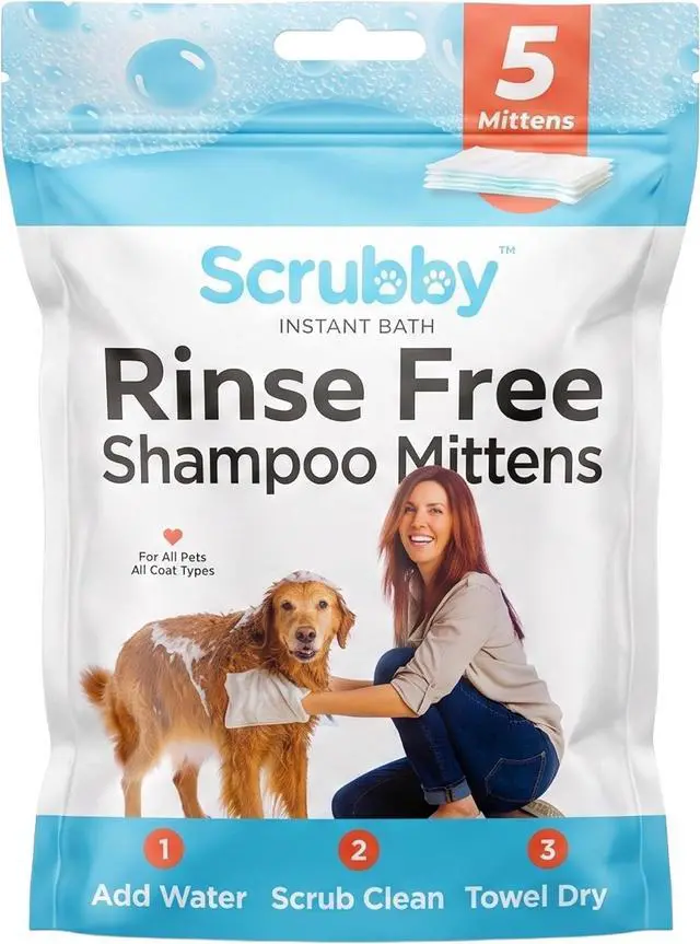 Main image of ScrubbyPet No Rinse Pet Wipes- Use Pet Bathing, Pet Grooming Pet Washing, Simple to Use,Just Lather, Wipe, Dry. Excellent Sensitive Skin. The Ideal Pet Wipes Bathing Your Pet Dog Cat.