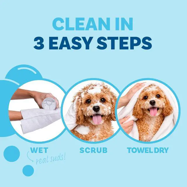Alt view image 5 of 7 - ScrubbyPet No Rinse Pet Wipes- Use Pet Bathing, Pet Grooming Pet Washing, Simple to Use,Just Lather, Wipe, Dry. Excellent Sensitive Skin. The Ideal Pet Wipes Bathing Your Pet Dog Cat.