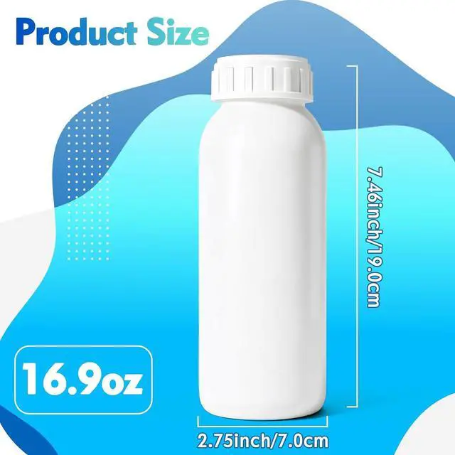 Alt view image 2 of 7 - 2Pack 16.8oz (500ml) Food-Grade Plastic Travel Bottles - Stackable Empty Small Containers with Lids & Caps, EVOH High Barrier Leak Proof Storage for Toiletries & Homemade Sauces