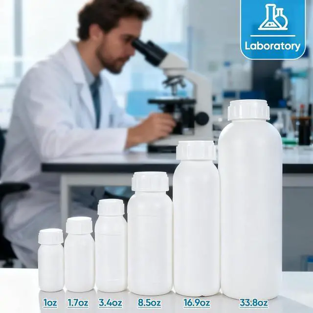 Alt view image 7 of 7 - 2Pack 16.8oz (500ml) Food-Grade Plastic Travel Bottles - Stackable Empty Small Containers with Lids & Caps, EVOH High Barrier Leak Proof Storage for Toiletries & Homemade Sauces