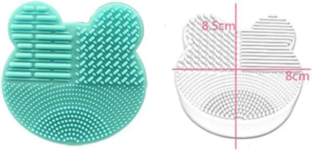 Alt view image 2 of 2 - 2Pack Color Removal Sponge, 2 in 1 Dry Makeup Brush Quick Cleaner Sponge - Make up Brush Cleaning Pad Mat (Purple+Mint Green)