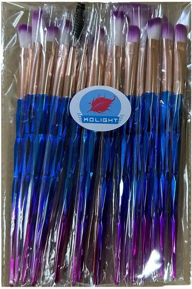 Alt view image 5 of 5 - KOLIGHT Pack of 20pcs Cosmetic Eye Shadow Sponge Eyeliner Eyebrow Lip Nose Foundation Powder Makeup Brushes Sets (purple)