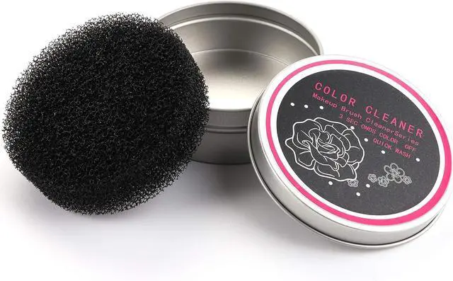 Alt view image 4 of 4 - Hedume 6 Pack Color Removal Cleaner Sponge with 20 Pack Replacement Sponges, Dry Makeup Brush Quick Cleaner Sponge, Easily Clean Makeup Brushes Without Water or Chemical Solution for Travel