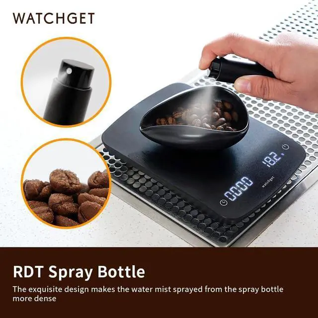 Alt view image 5 of 7 - 2Pcs/10ml Coffee Bean Spray Bottle, Black | Fine Mist Sprayer for Reducing Static,Portable Refillable Sprayer for Coffee,Barista Tool for Coffee Grinding & Espresso Prep