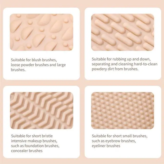 Alt view image 3 of 7 - Foldable Silicone Makeup Brush Cleaner Bowl MSQ Makeup Brush Cleaning Mat Portable Cleaning Tool for Brushes, Powder Puffs and Sponges