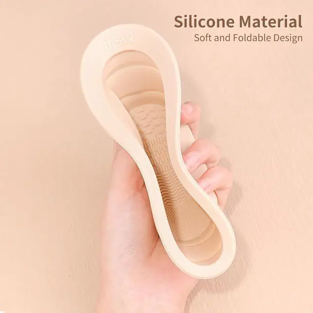 Alt view image 6 of 7 - Foldable Silicone Makeup Brush Cleaner Bowl MSQ Makeup Brush Cleaning Mat Portable Cleaning Tool for Brushes, Powder Puffs and Sponges