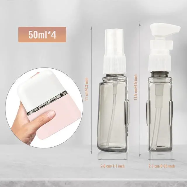 Alt view image 2 of 6 - Bpluma Travel Bottles, Leak Proof Containers | For Toiletries TSA Approved Airplane Accessories Kits For Liquid With Labels