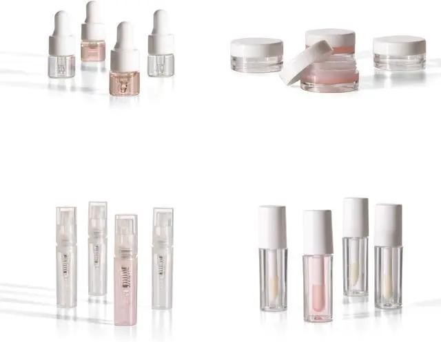 Alt view image 2 of 7 - Mini Makeup Containers for Travel, Depotting Makeup Containers, Empty Cosmetic Containers, Sample Jars, Mini Make up Bottles, Refillable Cosmetic Containers, Extra Small Travel Containers