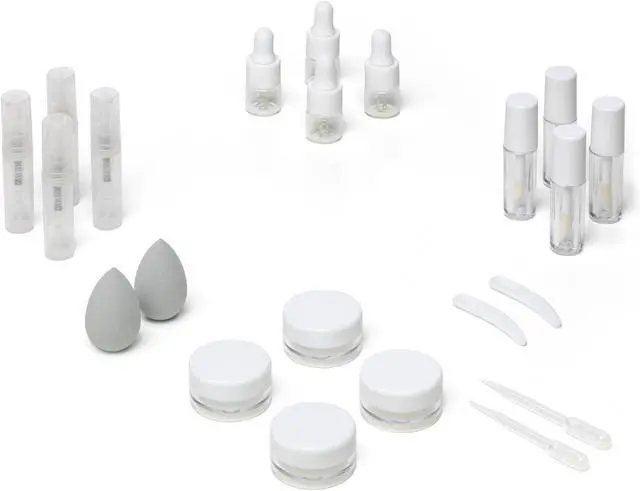 Main image of Mini Makeup Containers for Travel, Depotting Makeup Containers, Empty Cosmetic Containers, Sample Jars, Mini Make up Bottles, Refillable Cosmetic Containers, Extra Small Travel Containers