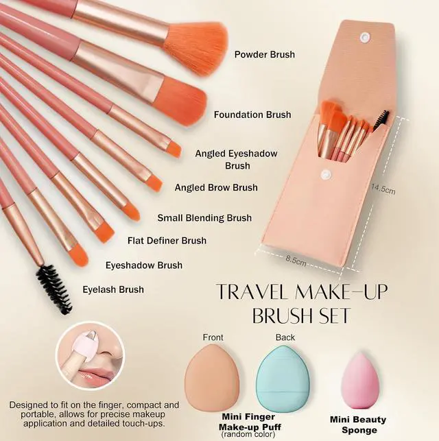 Alt view image 4 of 7 - Gifts for Women - PrettyCare 38 Pcs Mini Travel Makeup Containers Set, Small Empty Container & TSA Approved Travel Bottles Kit with Brushes, fLeak-Proof Cosmetic Jars & Bottles for Travel, and Sample