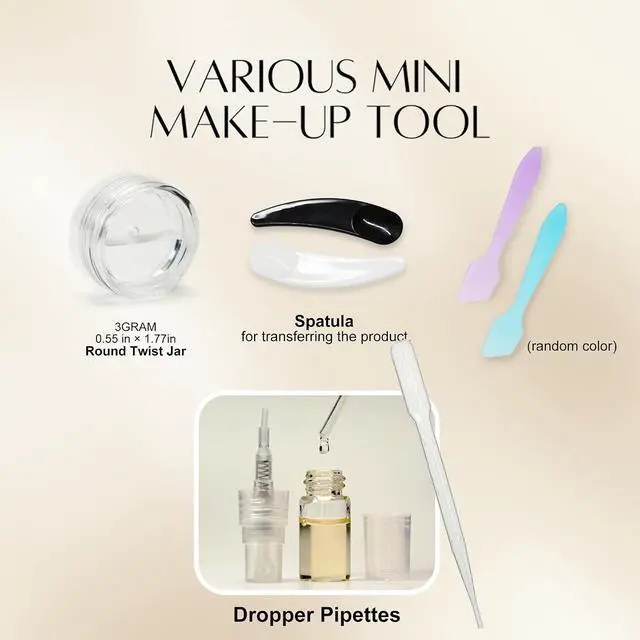 Alt view image 6 of 7 - Gifts for Women - PrettyCare 38 Pcs Mini Travel Makeup Containers Set, Small Empty Container & TSA Approved Travel Bottles Kit with Brushes, fLeak-Proof Cosmetic Jars & Bottles for Travel, and Sample