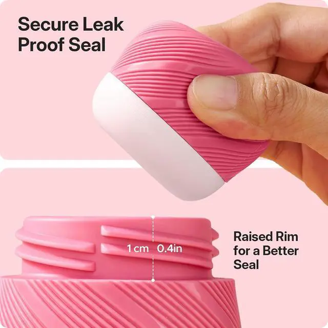 Alt view image 3 of 7 - LitBear 19 Pack Travel Size Containers for Toiletries, TSA Approved | Leakproof, Refillable, 1oz, Silicone Containers, Cream Jars, Fine Mist Spray Bottles, Clear Bag, Shampoo, Lotion, Cosmetics