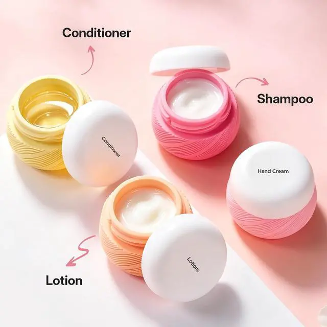 Alt view image 7 of 7 - LitBear 19 Pack Travel Size Containers for Toiletries, TSA Approved | Leakproof, Refillable, 1oz, Silicone Containers, Cream Jars, Fine Mist Spray Bottles, Clear Bag, Shampoo, Lotion, Cosmetics