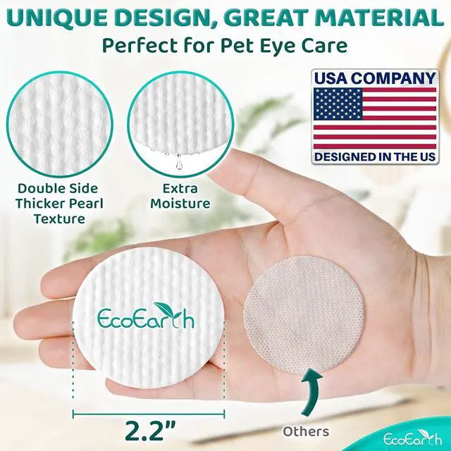 Alt view image 4 of 7 - Premium Eye Wipes for Dogs & Cats - 100 Pcs - Pet Eyes Cleaning Pads to Remove Tear Stains, Crust & Discharge - Perfect for Pets Daily Care - Helps w/ Itching & Dryness - Pre-Soaked & Disposable