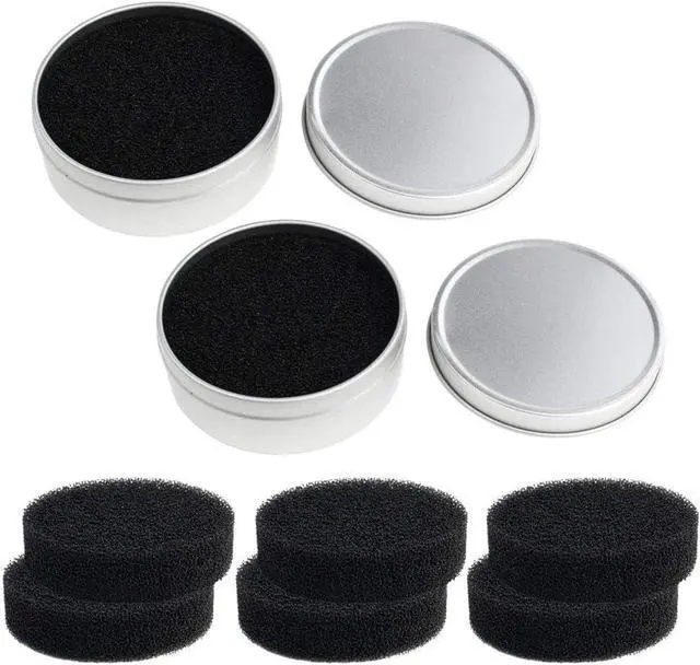 Main image of Nydotd 8pcs Makeup Brush Cleaner set - 2 Pack Makeup Brush Cleaner with 6pcs Replacement Sponge, Dry Makeup Brushes Cleaner Sponge Eye Shadow or Blush Color Removal Quickly Switch to Next Color