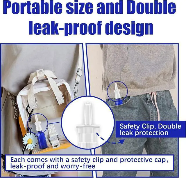 Alt view image 6 of 7 - Cupohus Nasal Spray Bottle, 3 Pcs 30ML/1oz Cobalt Blue Glass Refillable Fine Mist Sprayers Atomizers, Travel Sized, Empty Nasal Sprayer with Funnels and Labels