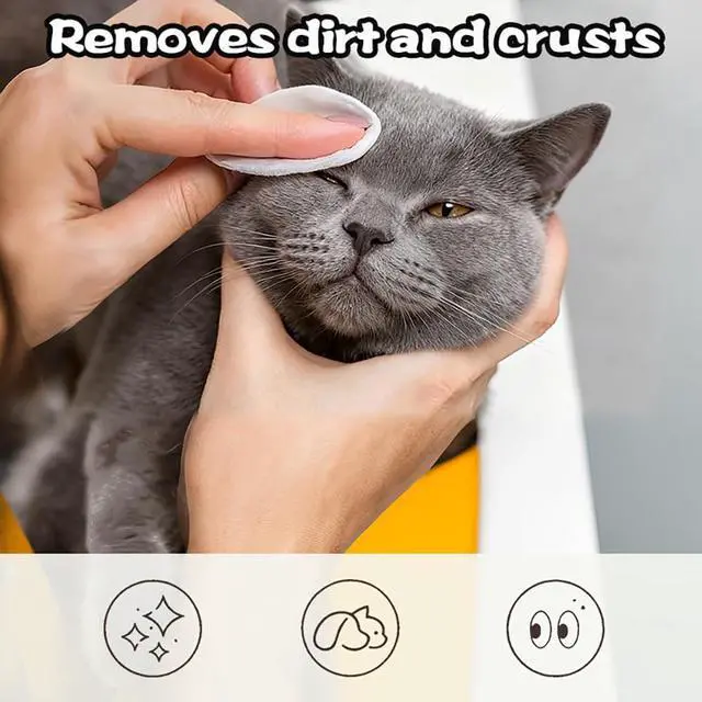 Alt view image 5 of 7 - Pet Eye Cleaning Wipes for Dogs & Cats, 100 Count | Tear Stain Cleaning Pads with Aloe Vera & Chamomile, Gentle Formula, Lick-Safe, No-Rinse,Gentle Eye Wipes