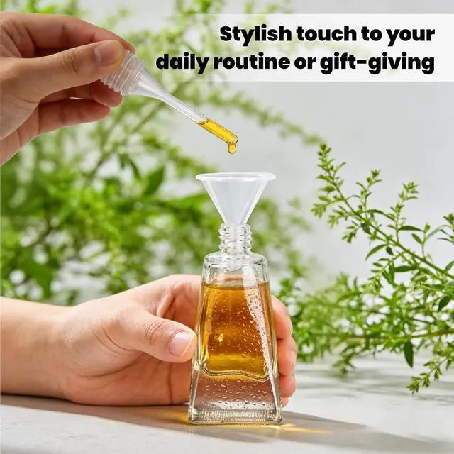 Alt view image 4 of 6 - 4Pack Essential Oil Roller Bottles, 10ml Refillable Leak-proof Empty Tube-Shaped Glass Roller Bottles with Stainless Steel Roller Balls and Gold Caps for Travel, Perfume, Aromatherapy