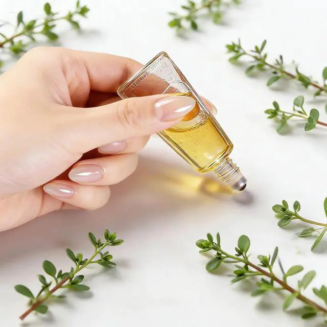 Alt view image 5 of 6 - 4Pack Essential Oil Roller Bottles, 10ml Refillable Leak-proof Empty Tube-Shaped Glass Roller Bottles with Stainless Steel Roller Balls and Gold Caps for Travel, Perfume, Aromatherapy