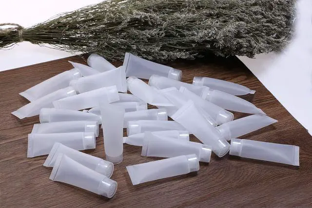 Alt view image 6 of 6 - Shapenty 10ml Clear Plastic Empty Tubes Refillable Facial Cleanser Hand Cream Cosmetic Lotion Containers Soft Makeup Sample Holder Bottle Vial Jar Pot Case with Flip Lid for Travel DIY Project, 30PCS
